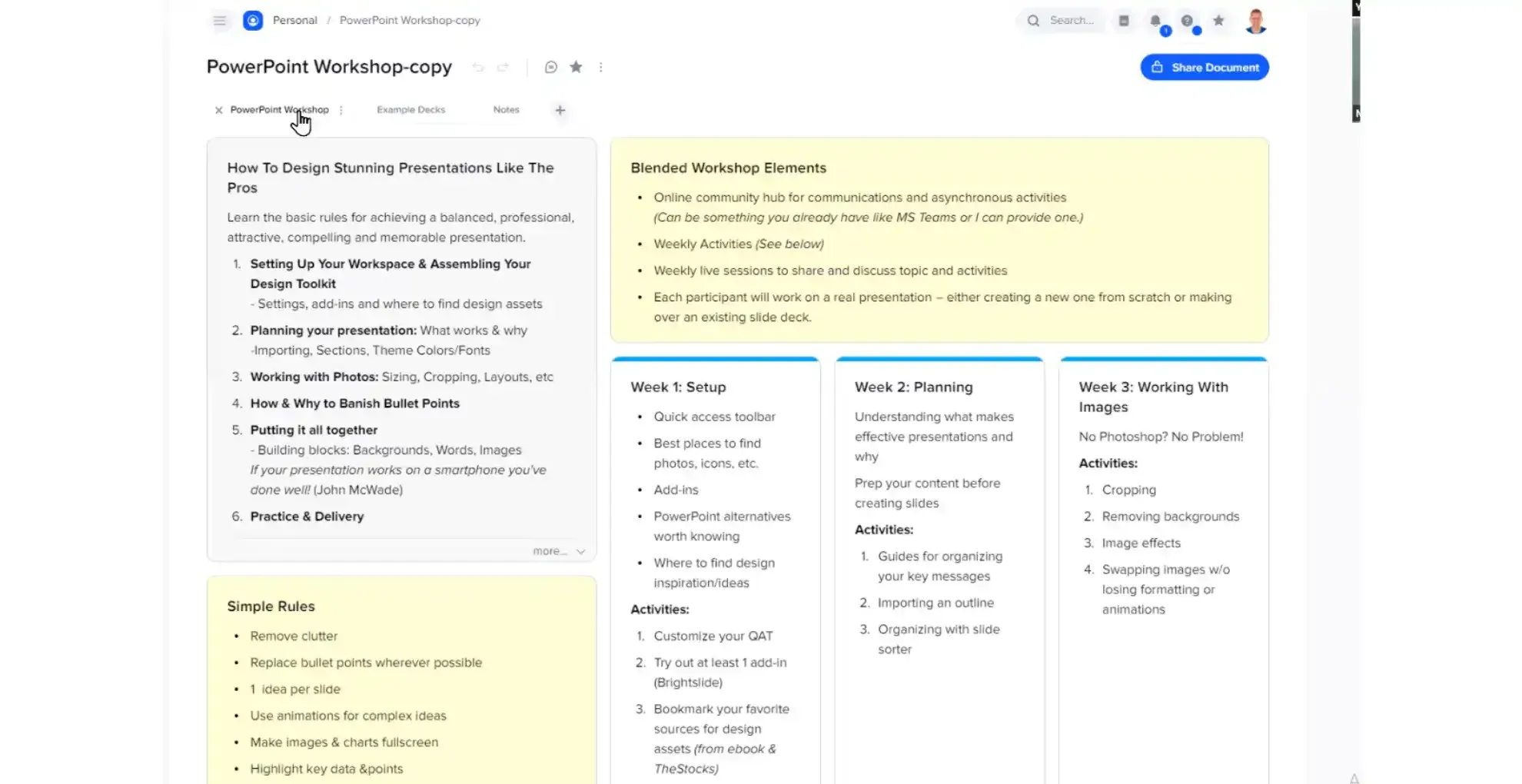 Streamlining Instructional Design