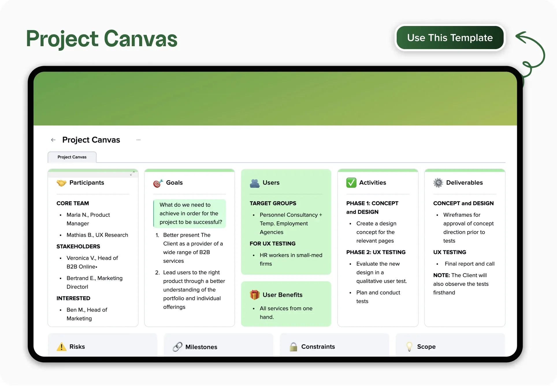 List of xTiles digital planner templates for managers — illustration