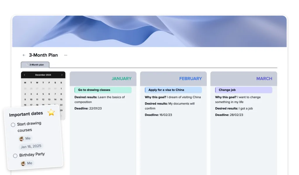 3 Month Plan preview