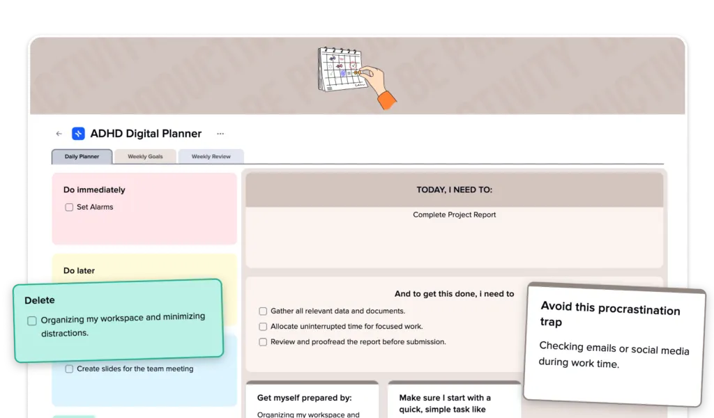 ADHD Digital Planner preview