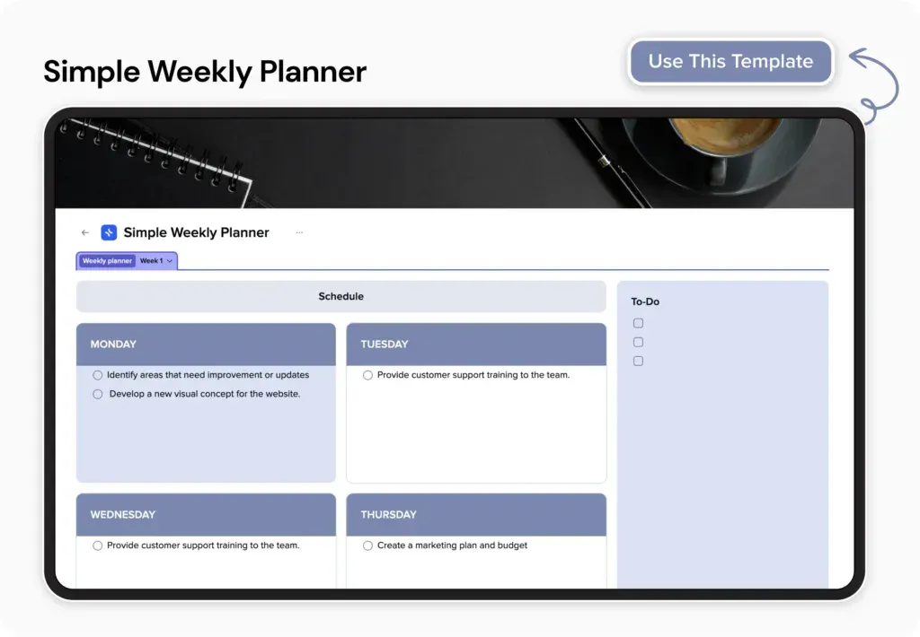 Simple Weekly Planner — illustration