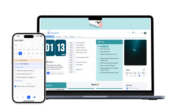 xTiles workspace shown on a laptop and a phone