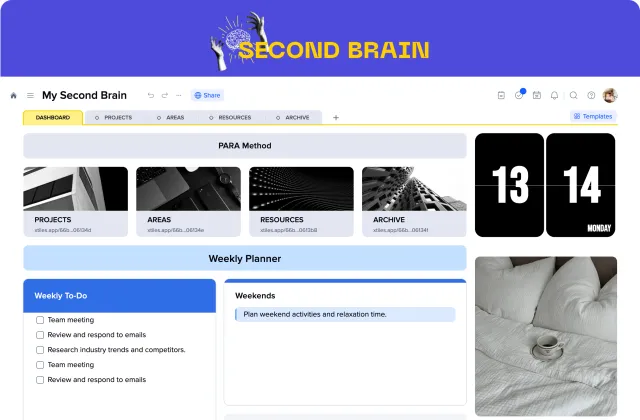 Second Brain template preview
