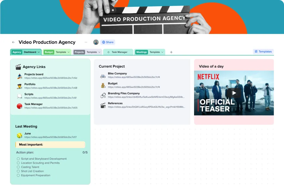 Video Production Agency template preview