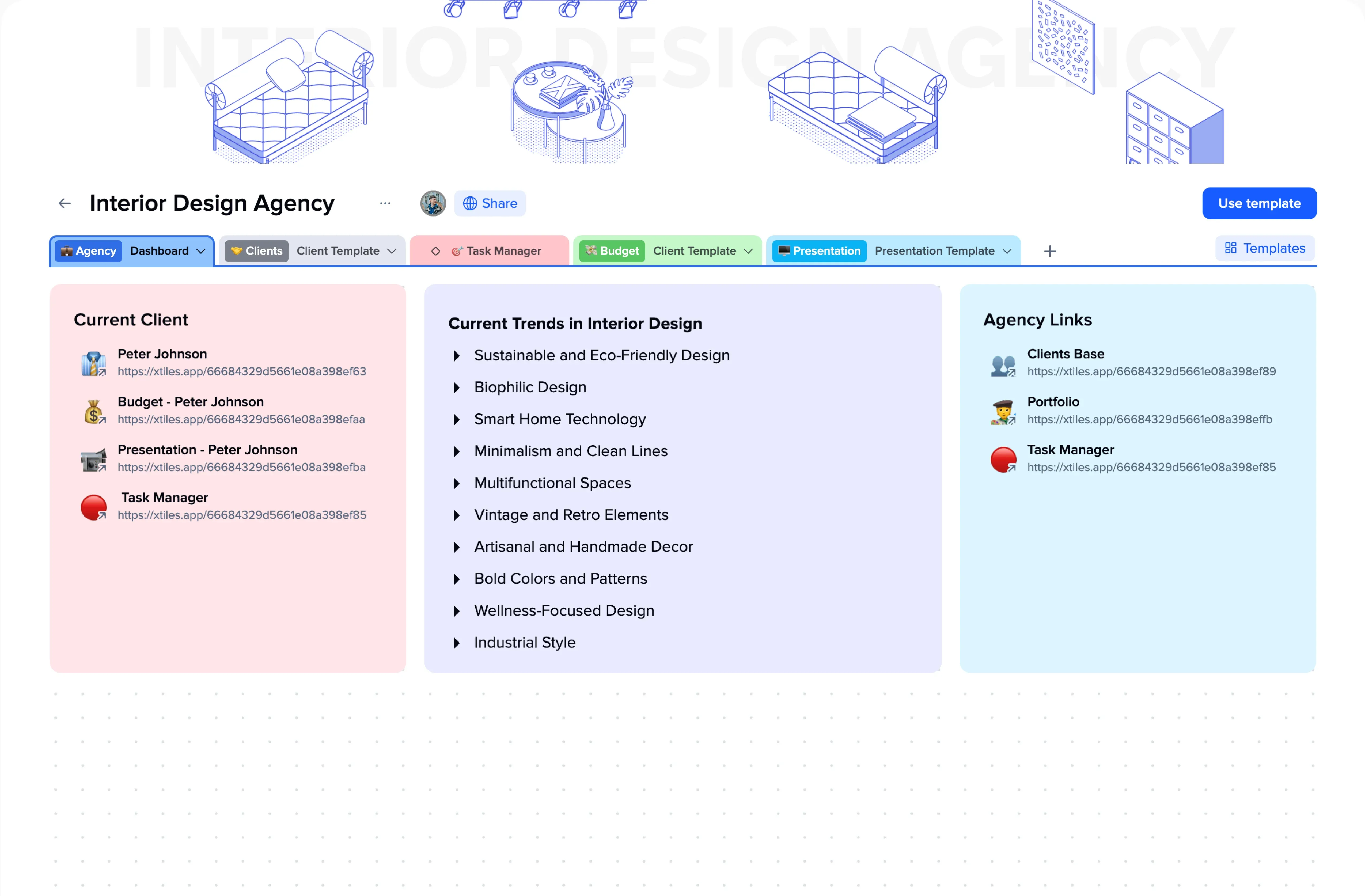 Interior Design Agency template preview