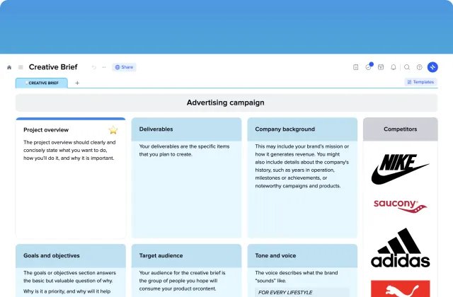 Creative Brief template preview