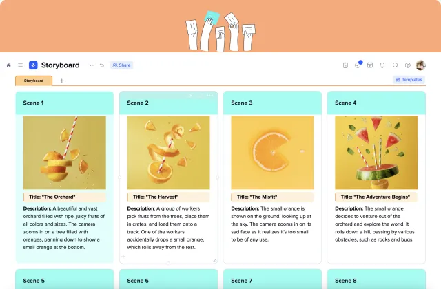 Storyboard template preview