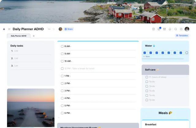 Daily Planner ADHD template preview