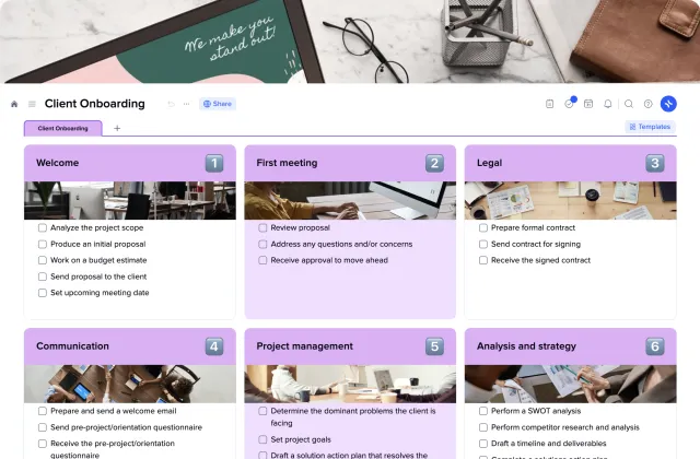 Client Onboarding template preview