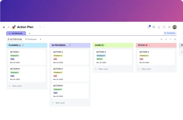Action Plan template preview