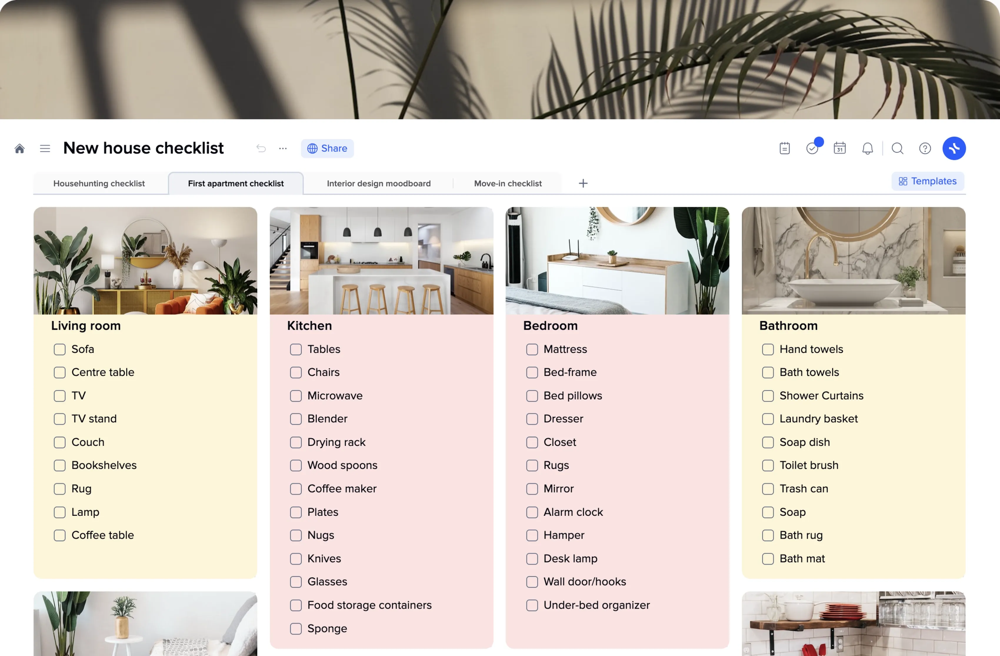 New House Checklist template preview