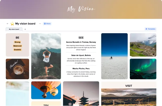 My Vision Board template preview