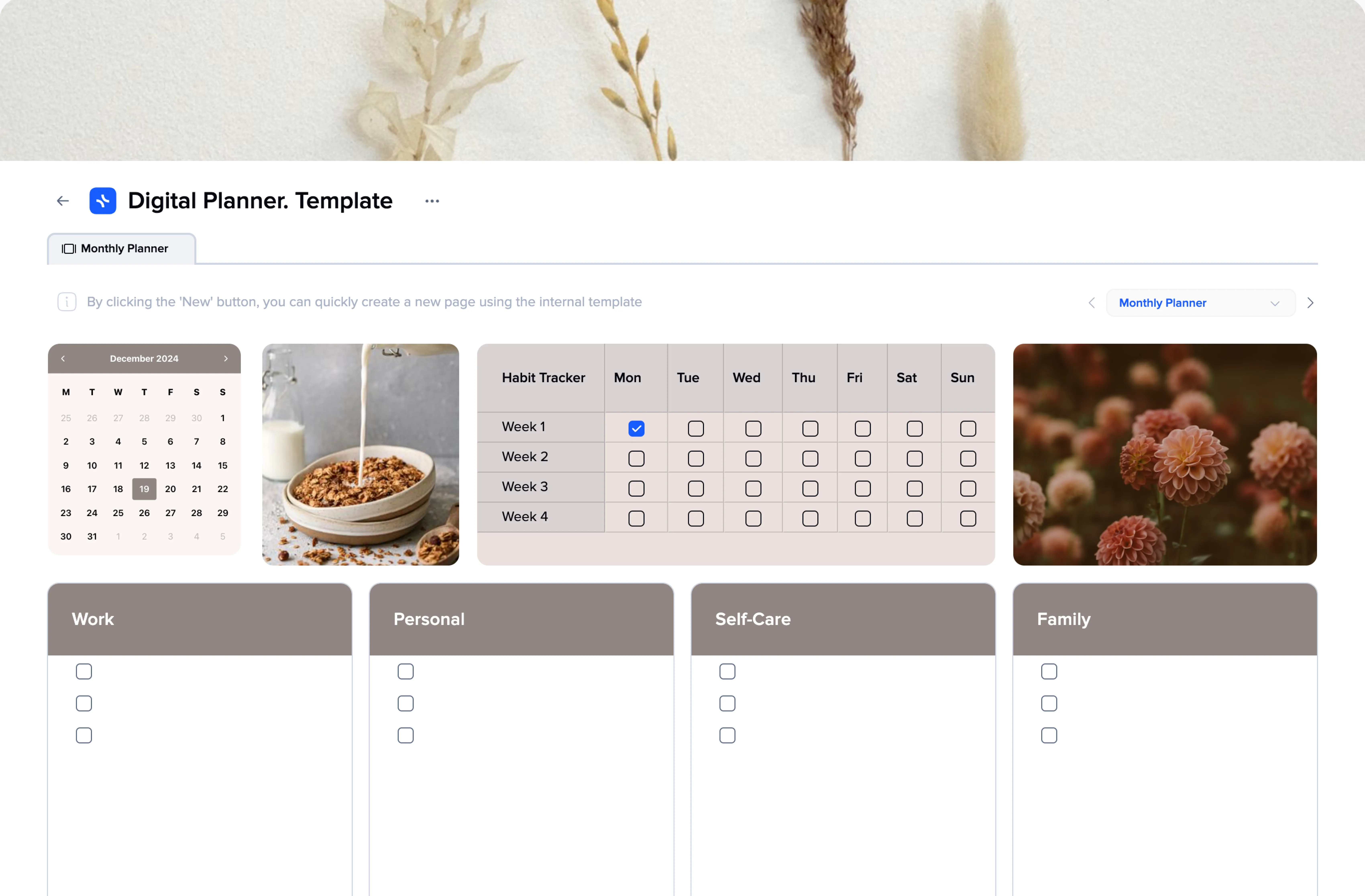Digital Planner template preview