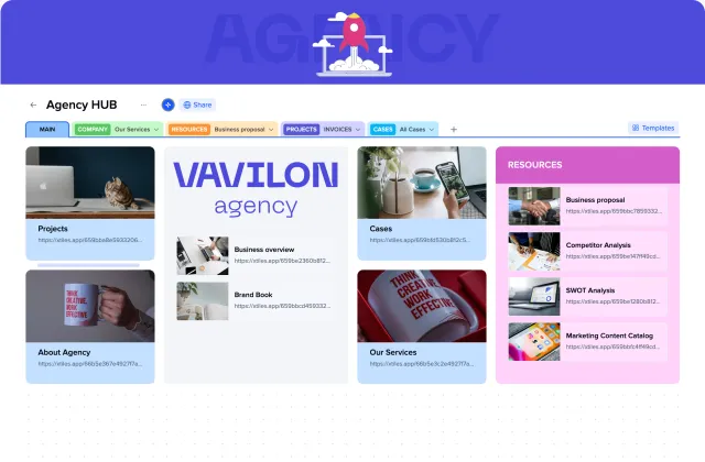 Agency Hub template preview