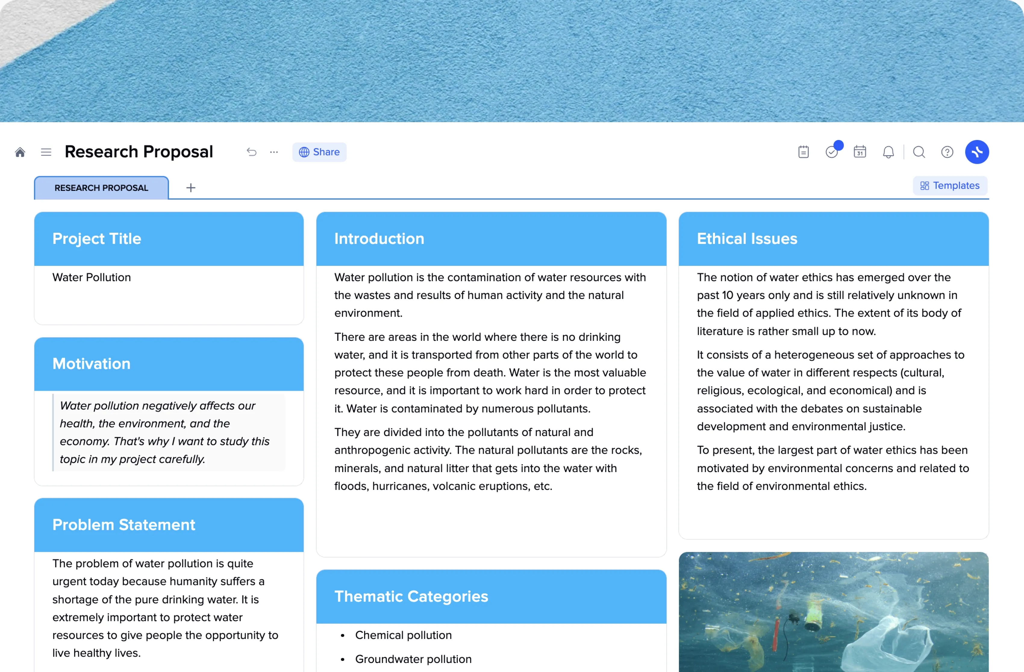 Research Proposal template preview