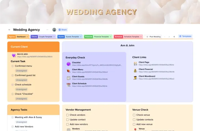 Wedding Agency template preview