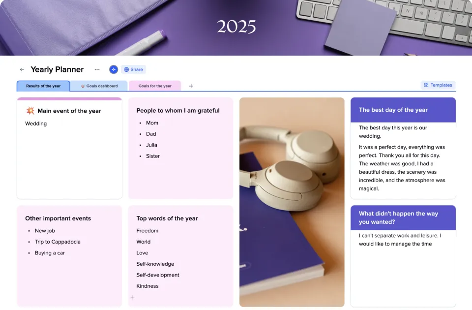Yearly Planner template preview