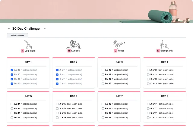 30 Day Challenge template preview