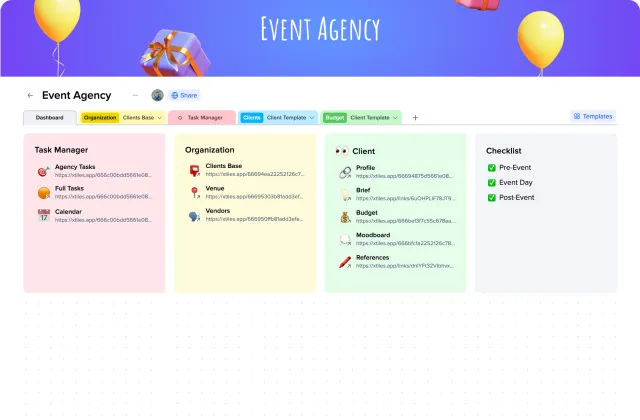 Event Agency template preview