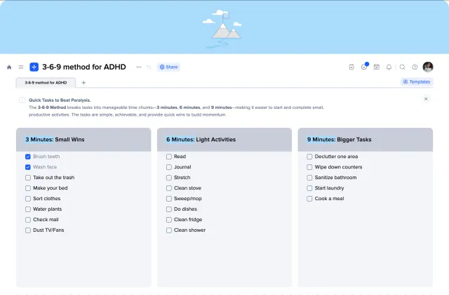 3-6-9 Method for ADHD template preview