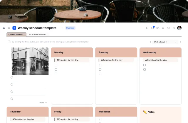 Weekly Schedule Template template preview