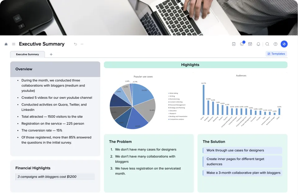 Executive Summary template preview